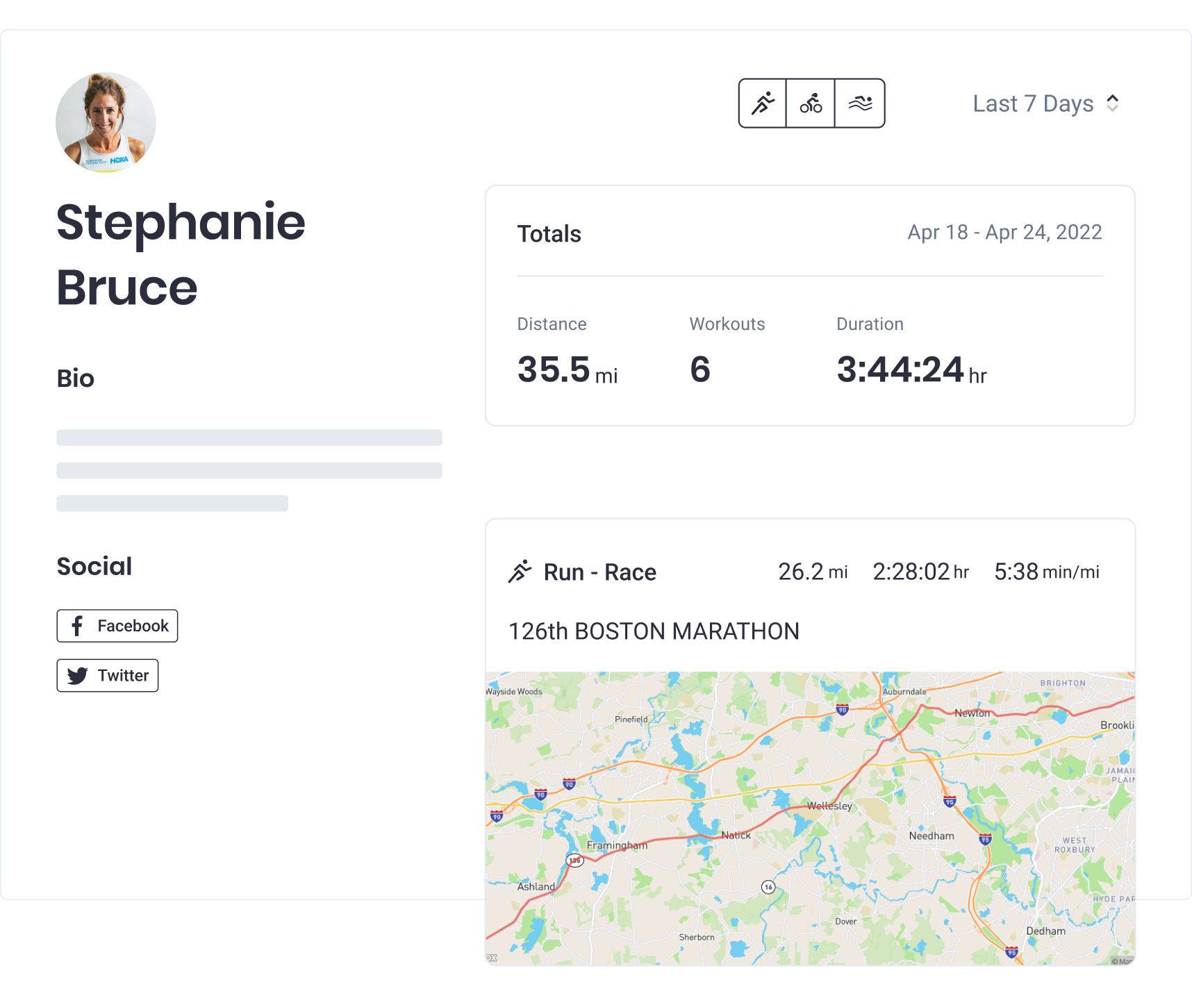 Athlete Page Preview