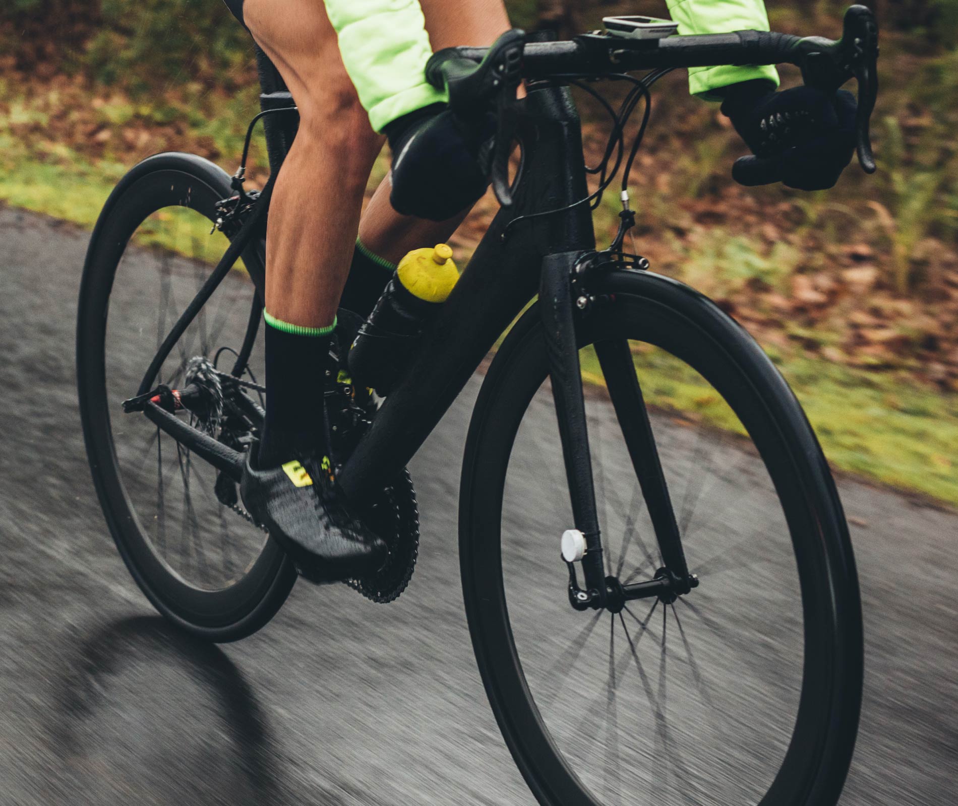 Cyclist riding on the roads