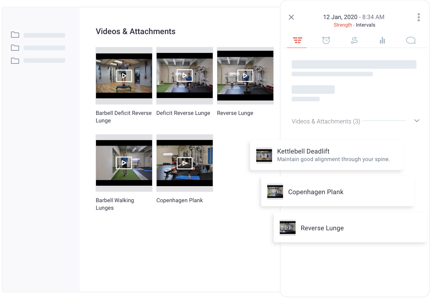 Attaching videos, images and PDFs to a workout for an athlete to view