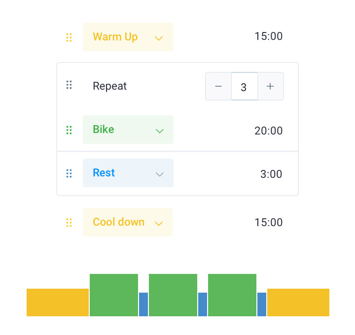Structured workout builder